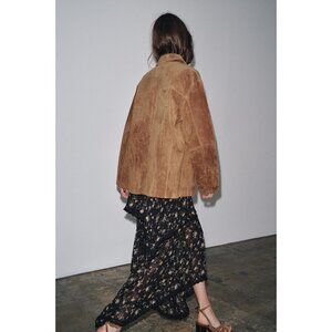 ZARA SUEDE LEATHER JACKET ZW COLLECTION LIMITED EDITION